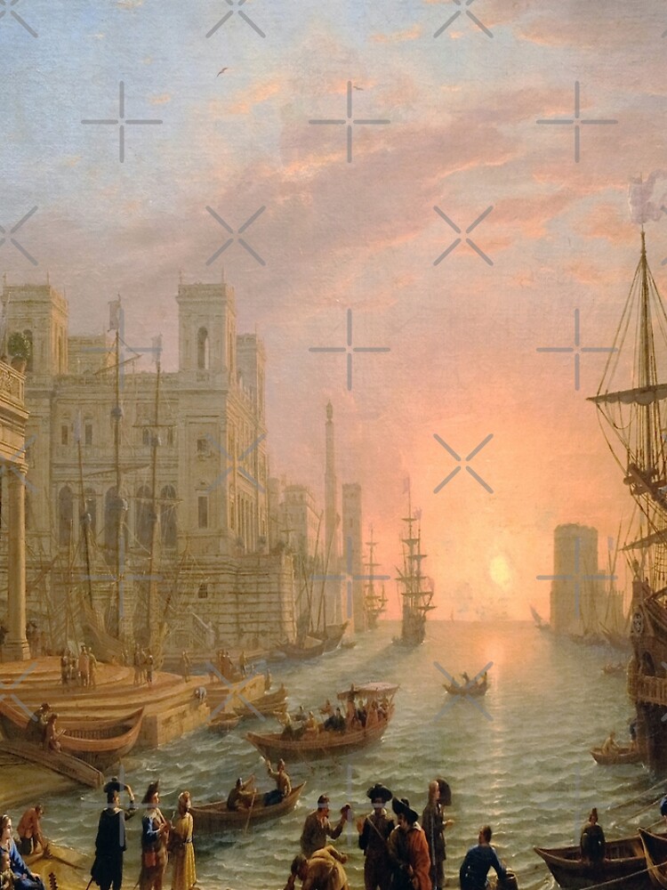 Seaport at Sunset-Claude Lorrain by LexBauer