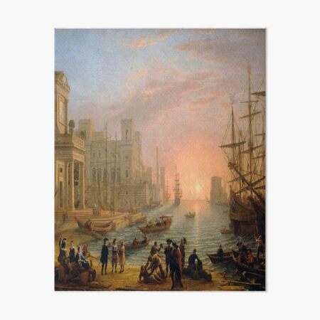 Aperçu de l'œuvre Port maritime au coucher du soleil-Claude Lorrain créée et vendue par LexBauer.
