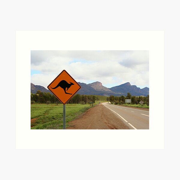 Item preview, Kangaroo sign, Outback South Australia designed and sold by FranWest.