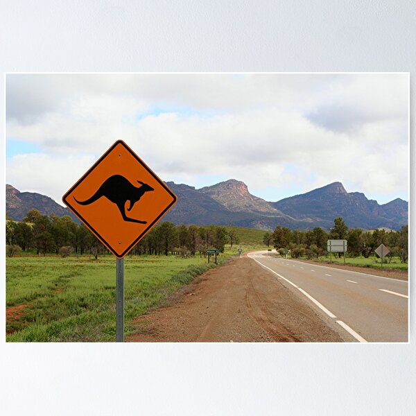 Item preview, Kangaroo sign, Outback South Australia designed and sold by FranWest.