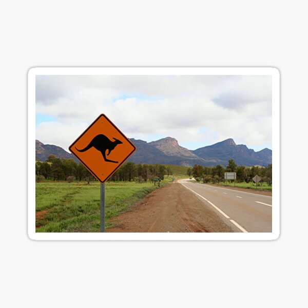 Item preview, Kangaroo sign, Outback South Australia designed and sold by FranWest.