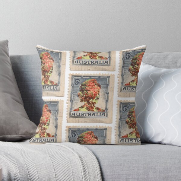 The Memory Post - Family Stamp #75 Throw Pillow
