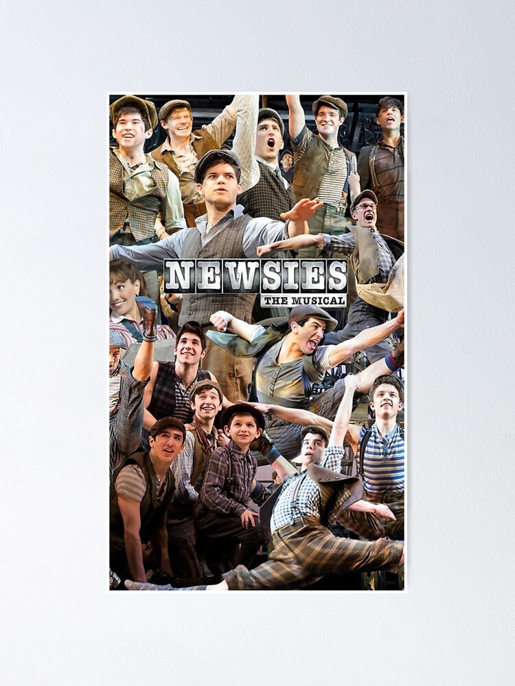 Newsies Broadway Musical Collage Poster By Roycemay Redbubble