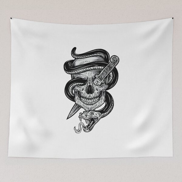 Item preview, Tattoo snake skull designed and sold by Yorkx.