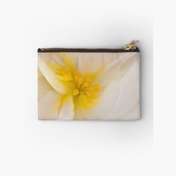 Item preview, White Begonia With Yellow Stamen Macro  designed and sold by Sandra Foster.