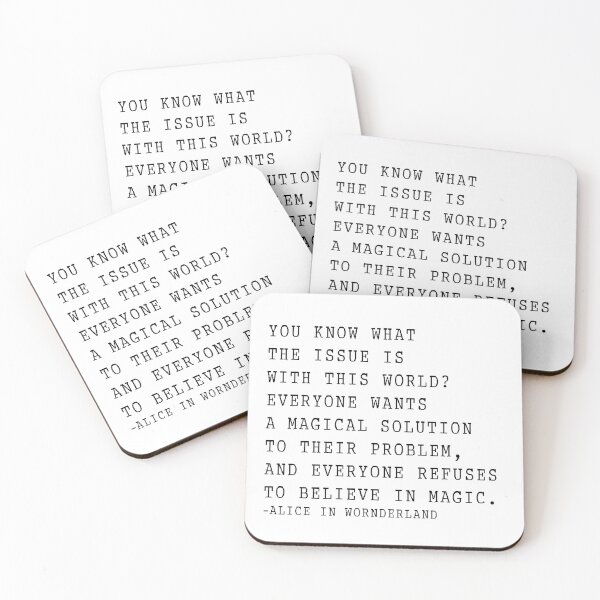 Item preview, Alice in Wonderland Magic Quote designed and sold by cadinera.