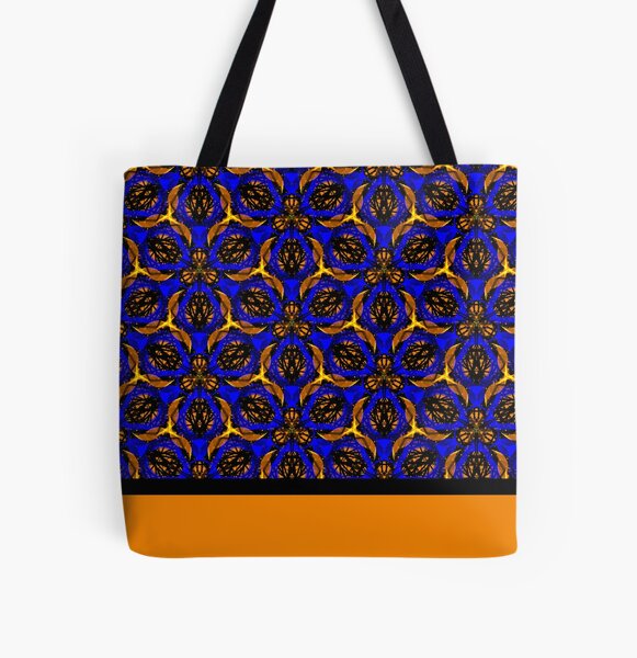 Blue yellow African print All Over Print Tote Bag