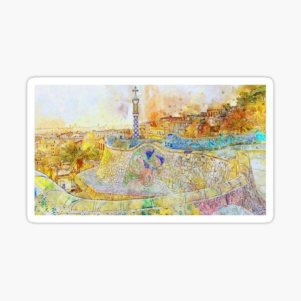Item preview, Barcelona, Parc Guell designed and sold by AM FineArtPrints.