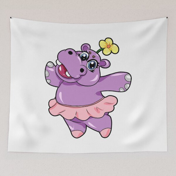Aperçu de l'œuvre hippopotame heureux Tutu créée et vendue par Moonpie90.