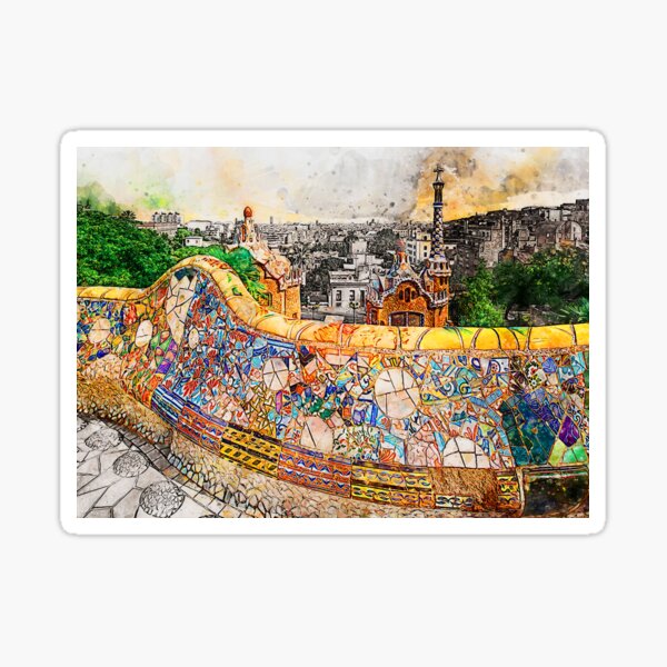 Item preview, Barcelona, Parc Guell designed and sold by AM FineArtPrints.