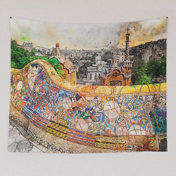Item preview, Barcelona, Parc Guell designed and sold by AM FineArtPrints.