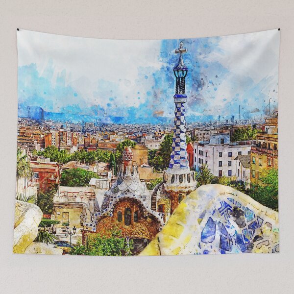 Item preview, Barcelona, Parc Guell designed and sold by AM FineArtPrints.