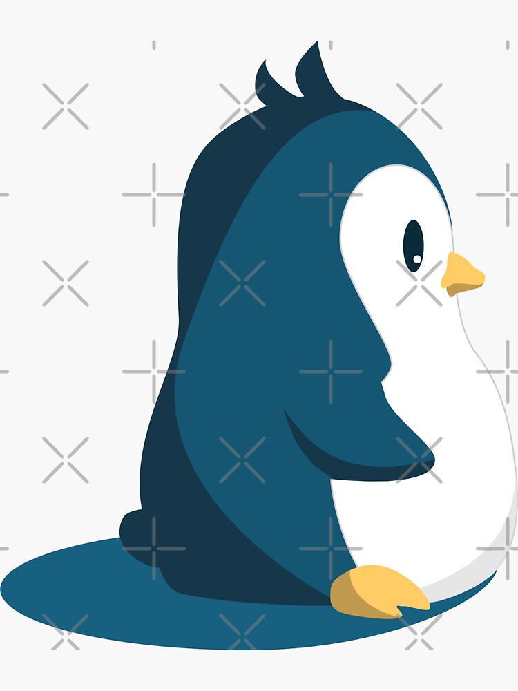 Abstract Cute Cartoon Pinguin Funny Vector Penguin Image Linux Or Ubuntu Mascot Sticker By 3261