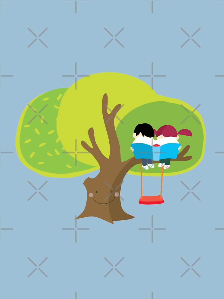 children read on the tree by duxpavlic
