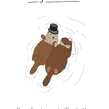 Artwork thumbnail, Otter Card (Wedding Edition) by maxhornewood
