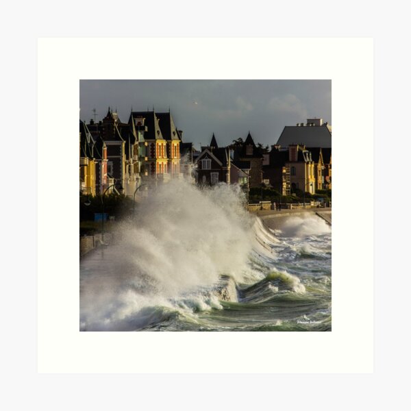 Grande marée d'équinoxe à Saint-Malo Impression artistique