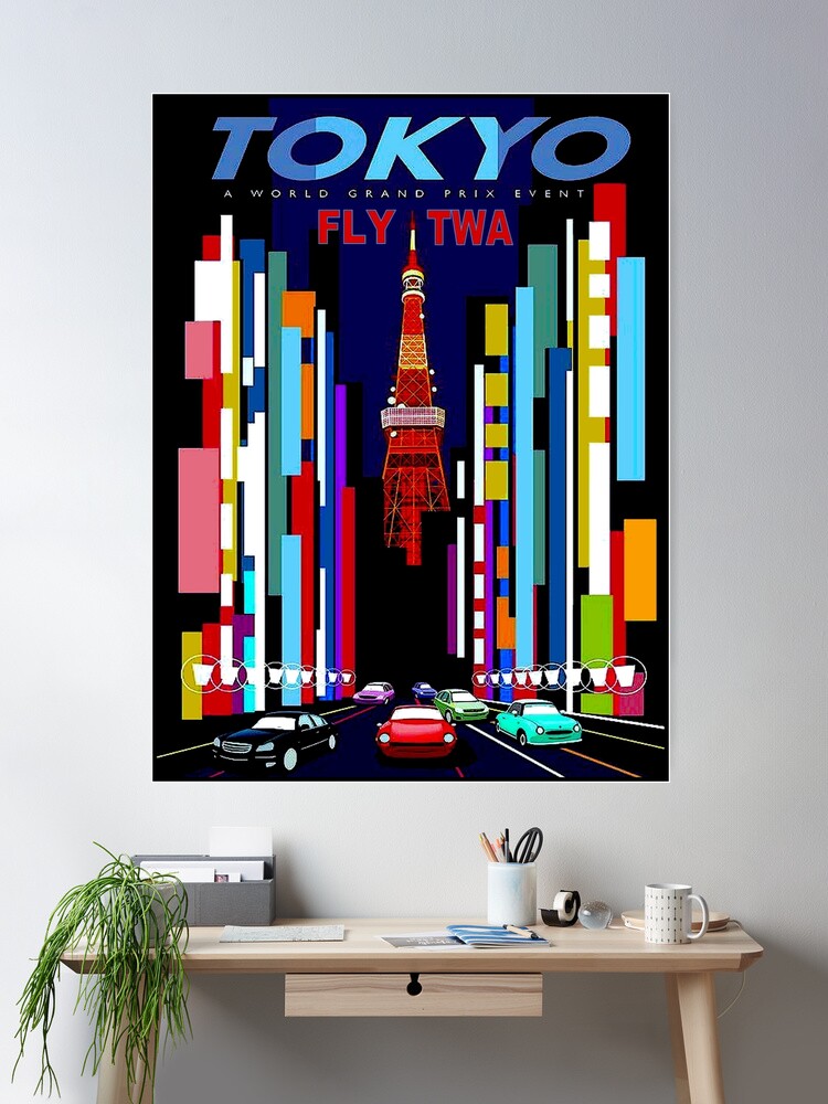 TOKYO : Vintage Fly to Japan Tourism Advertising Print