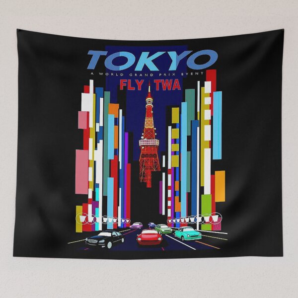 Item preview, TOKYO : Vintage Fly to Japan Tourism Advertising Print designed and sold by posterbobs.