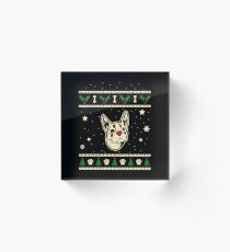 Christmas Boston Terrier Dog Gift Acrylic Block