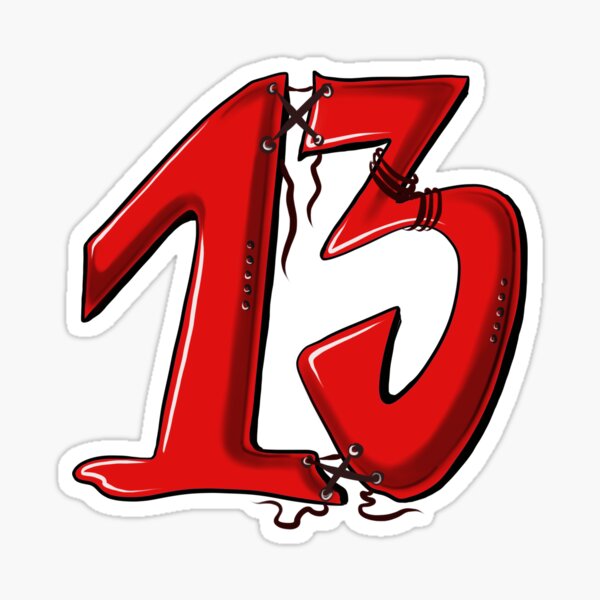 13 Number' Sticker