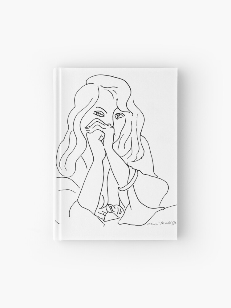 Henri Matisse A Woman With Loose Hair 1944 Artwork Sketch Design Tshirt Tee Jersey Poster Artwork Hardcover Journal