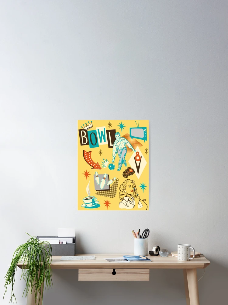 Thumbnail 2 of 3, Poster, Bowl-a-Rama designed and sold by Susan Faiola.