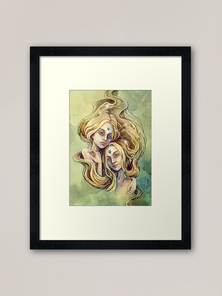 Alternate view of Zodiac Gemini Framed Art Print