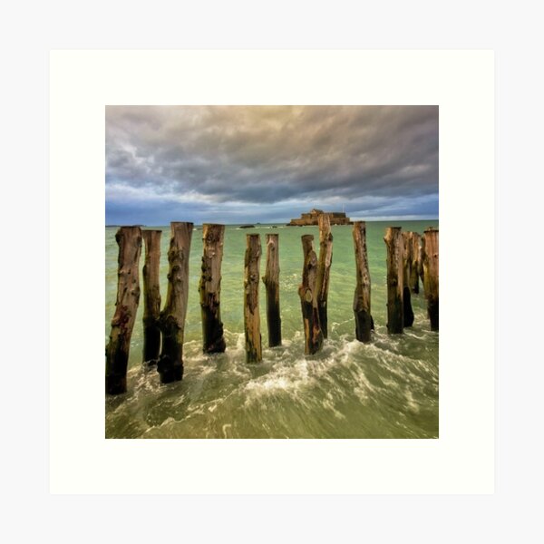 Saint-Malo, le Fort National à marée haute Impression artistique