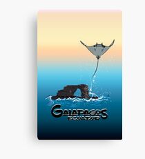 Galapagos Mantarraya and Arch of Darwin Canvas Print
