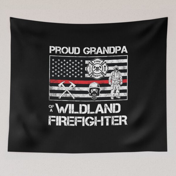 Item preview, Wildland Firefighter Grandpa Thin Red Line Smokejumper  designed and sold by Basti09.