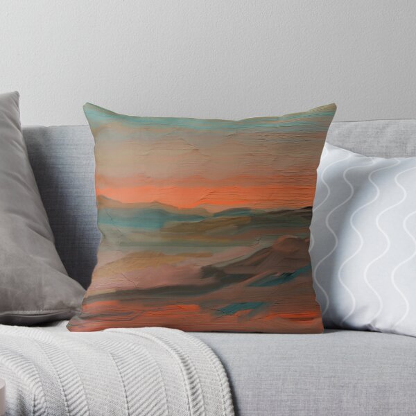 Southwestern Sunset Desert Sky Throw Pillow