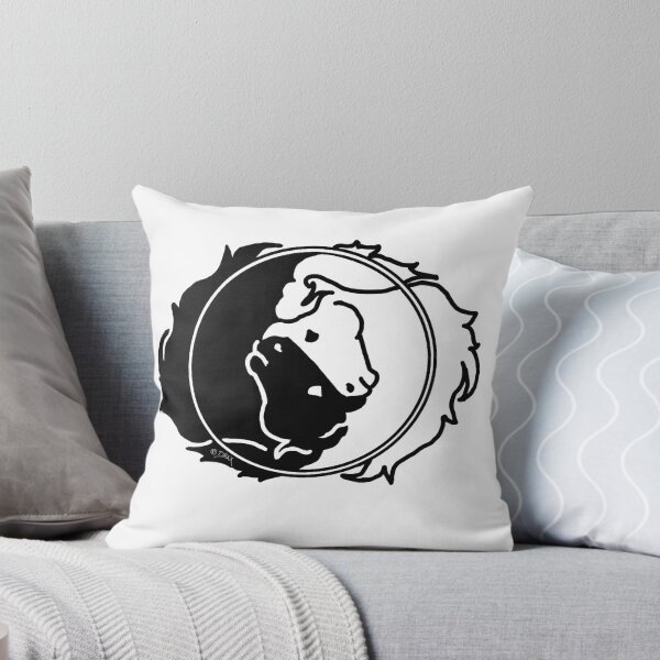 Item preview, Finding Balance - Horse Yin Yang in Black & White designed and sold by SJHorseRescue.