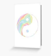 Tie Dye Yin Yang Greeting Card