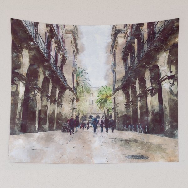 Item preview, Barcelona, Streets  designed and sold by AM FineArtPrints.