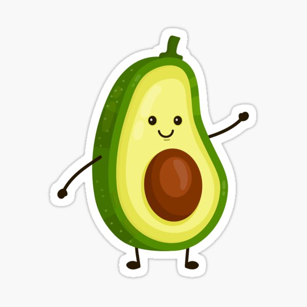 Guacamole the Avocado Cow- Cute Kawaii Vinyl Sticker | Laptop Sticker |  Water bottle Sticker | Waterproof Sticker Decal | Gift