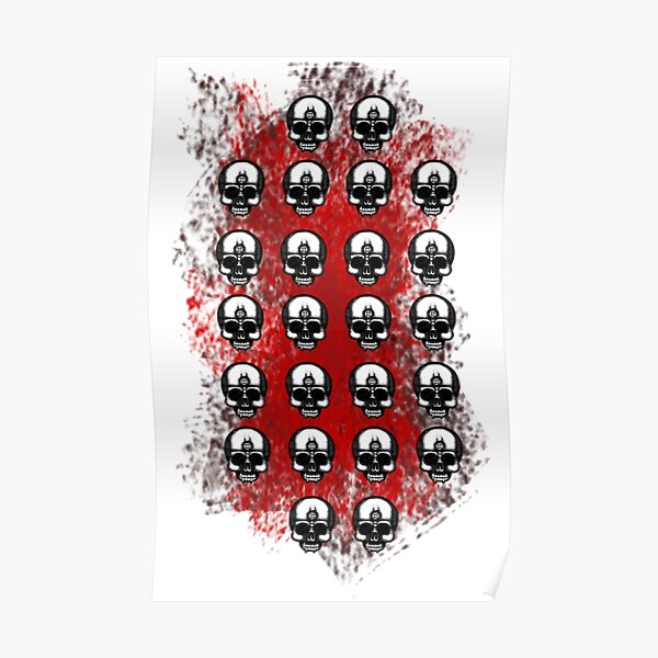 Error face multi skull Poster