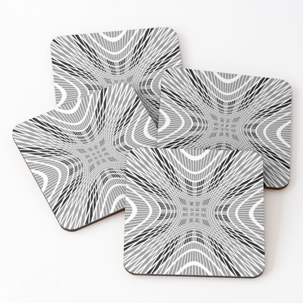 Item preview, Starburst, black and white op art designed and sold by aapshop.