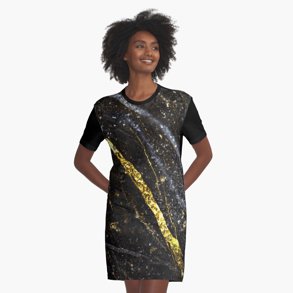 Gold sequin t shirt fashion dress