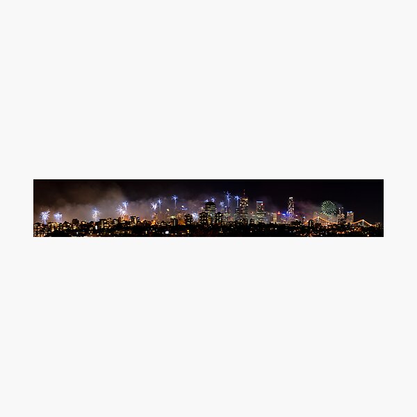 Aperçu de l'œuvre Brisbane Riverfire 2009 Panoramic créée et vendue par Lance Jackson.
