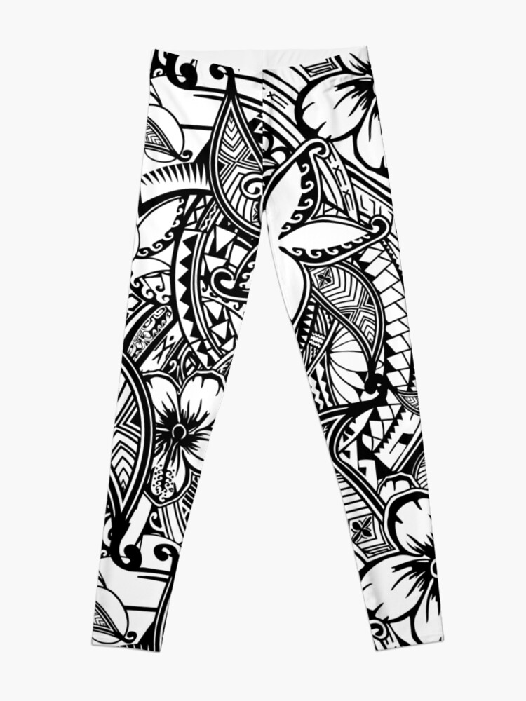 It's Not Always Black Or White Polynesian Tattoos Leggings for Sale by  sunnthreads