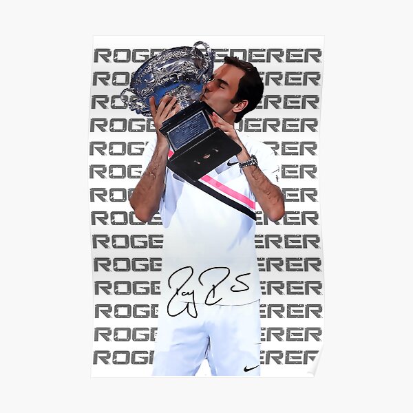 Sport Tennis Roger Federer Champion Tshirt Poster