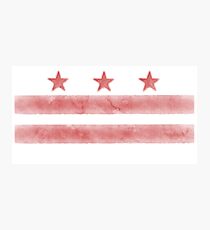 Aquarell Washington DC Flagge Fotodruck