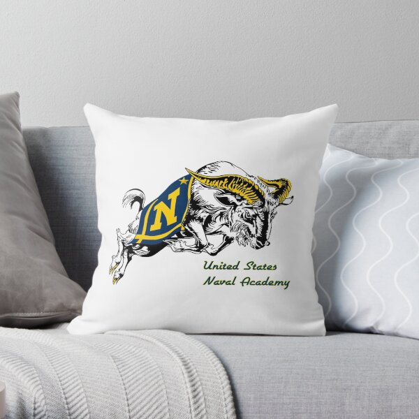 THE USNA Rampaging Goat! Throw Pillow