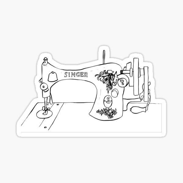 singer heavy duty sewing machine Sticker for Sale by aninak21