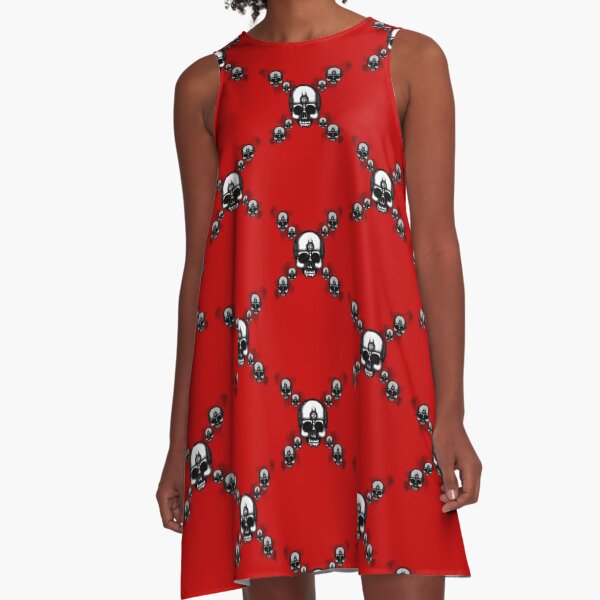 Errorface Skull Cross A-Line Dress