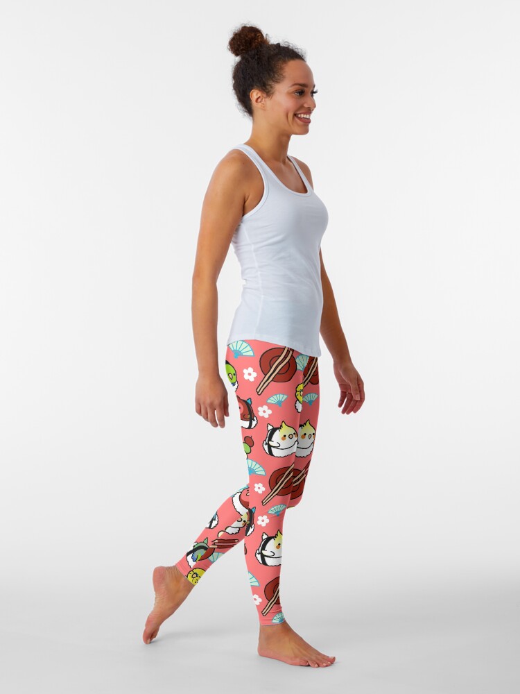 Alternate view of Sushi Time with Cody the Lovebird & Friends Leggings