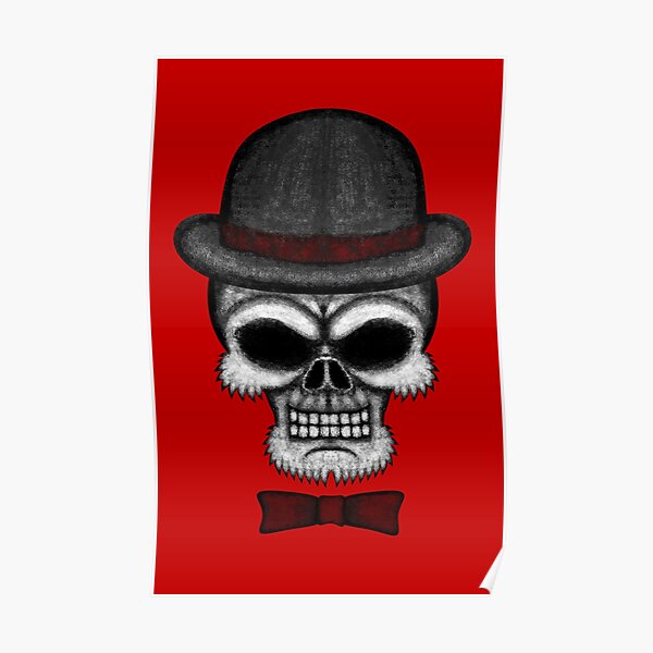 Errorface gentleman Skull Poster