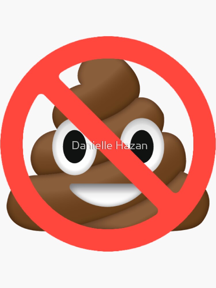 no-poop-emoji-sticker-for-sale-by-dhazan-redbubble