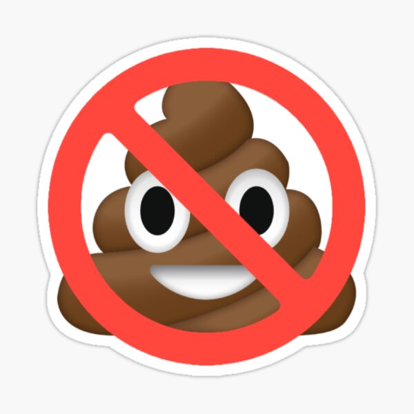 Pegatina No Poop Emoji De Dhazan Redbubble