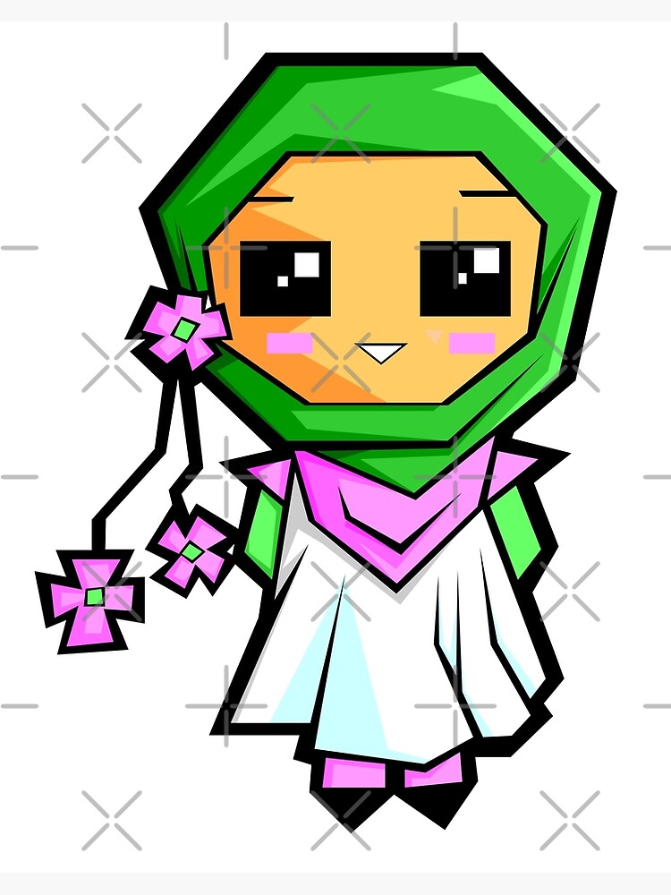Lámina rígida «[HIJAB CHICA] CÓMO DIBUJAR FÁCIL KAWAII» de lefad | Redbubble